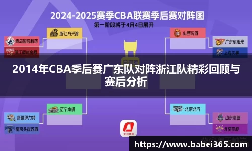 2014年CBA季后赛广东队对阵浙江队精彩回顾与赛后分析